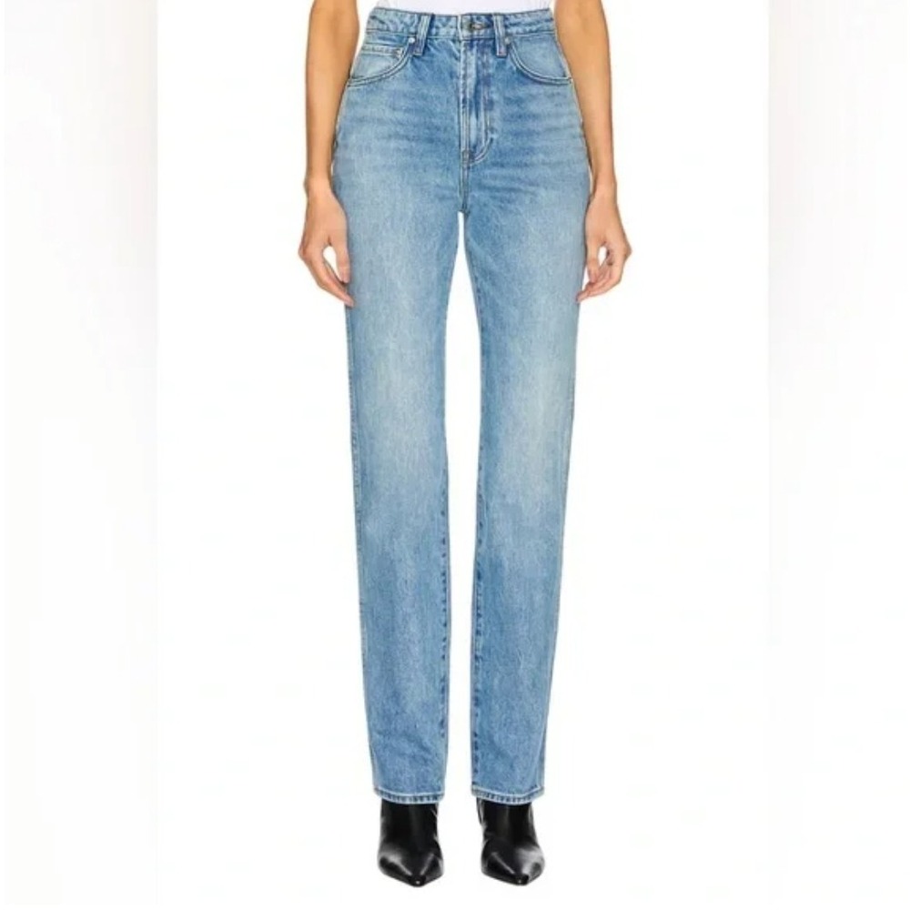 New $225 GRLFRND Women's Sara Super High Rise Straight Jeans Size 26 Lenox Hill